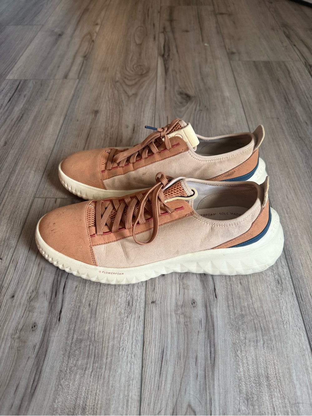 Cole Haan Men's Casual Slip-On Sneakers in Tan and Coral Size 9